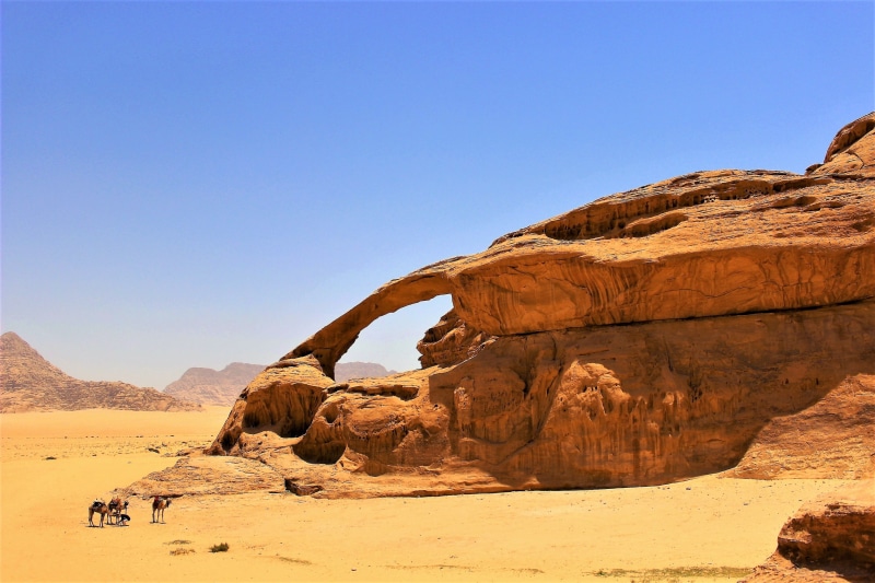non-urban scene, history, clear sky, eroded, wadirum, arid climate, petra, formation, desert, 2K, tourism, climate, stone, remote, outdoors, solid, rock - object