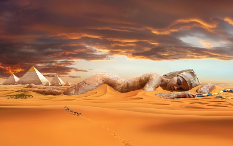 pyramid, Egypt, 1080P, fantasy art