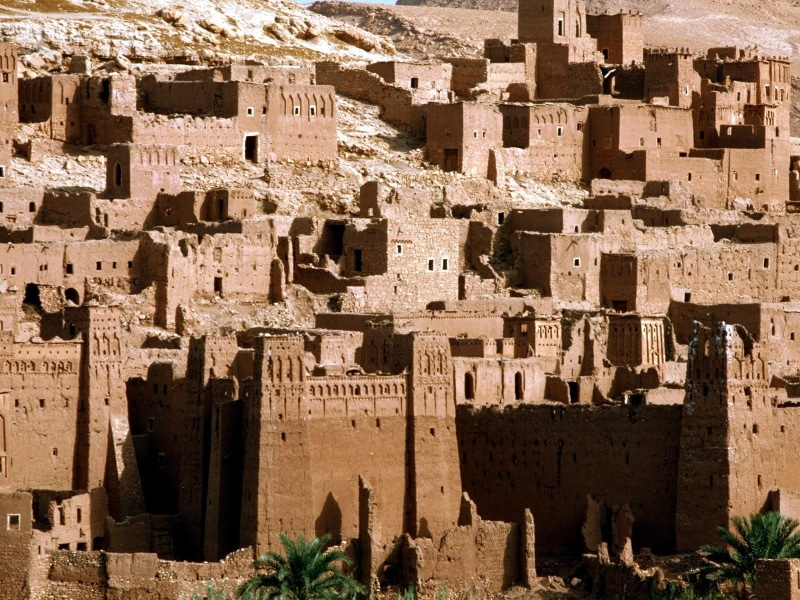 720P, old building, fort, Morocco, village, ruins
