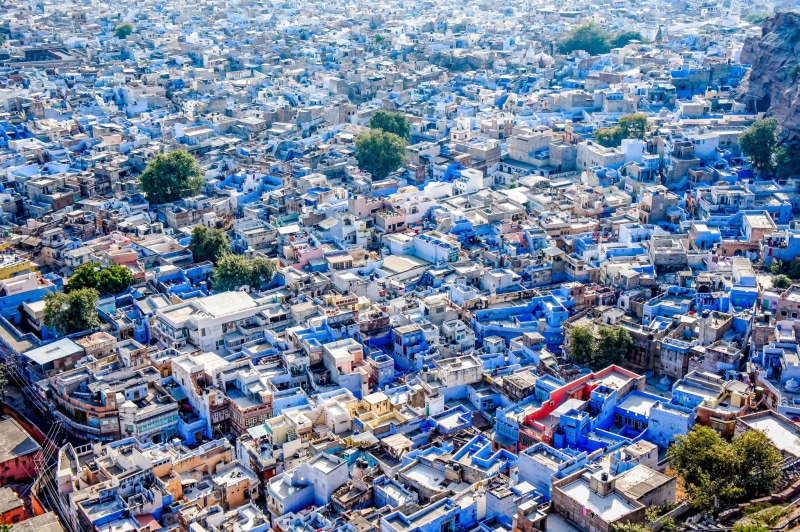 The Blue City, Jodhpur, 1080P, Blue city, India