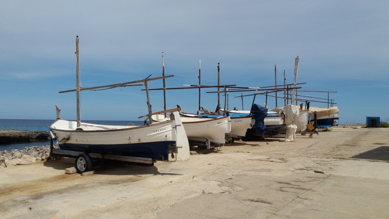 moored, sailboat, day, rustic, blue, sea, coastline, architecture, harbor, beach, in a row, sunlight, pier, water, outdoors, 4K, nature, port, mallorca