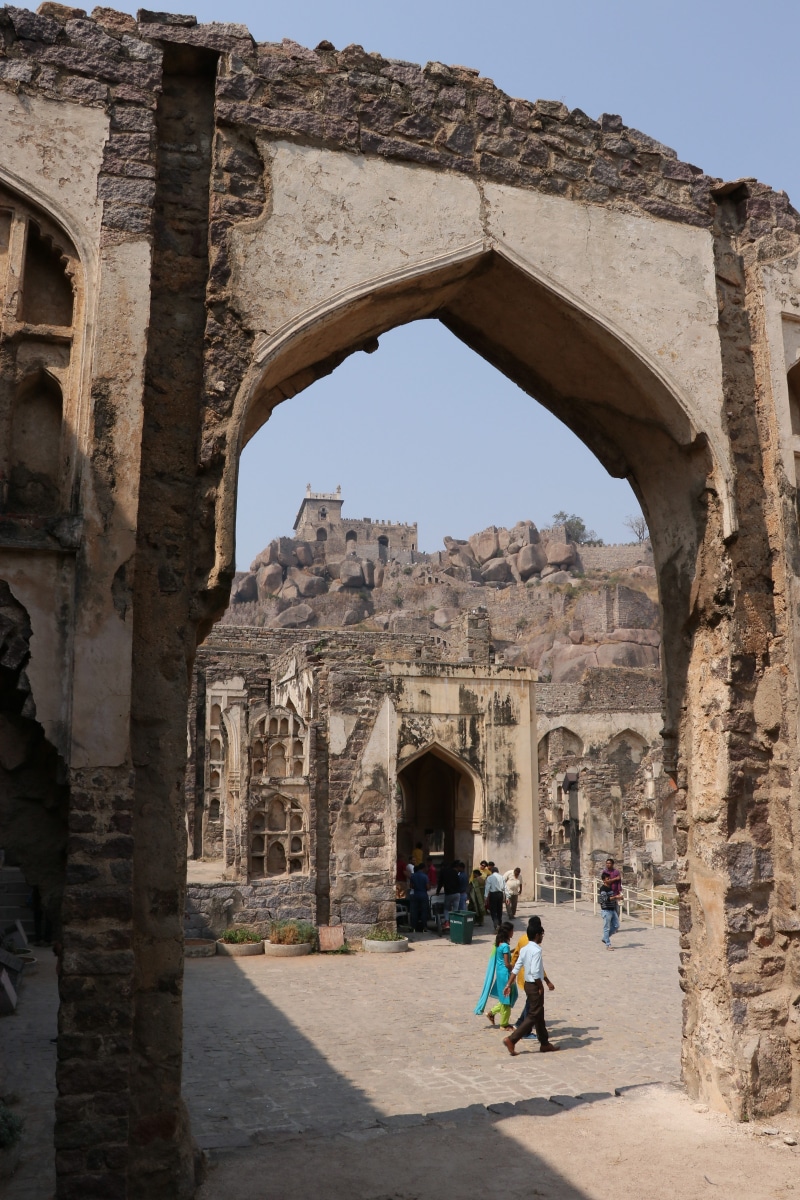 archaeology, the past, golconda fort, travel, architecture, 5K, india, travel destinations, nature, real people, architectural column, building exterior