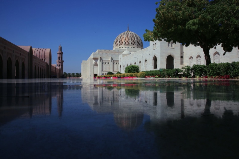 Architecture, Reflection, Religious, Oman, Building, Mosque, Dome, 1080P, Sultan Qaboos Grand Mosque, Muscat