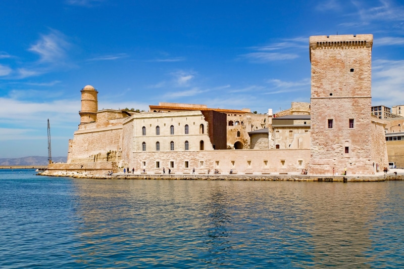 sky, architecture, city, water, blue, stone, europe, surrounded, the past, nature, day, outdoors, france, fort, building, built structure, 4K, waterfront