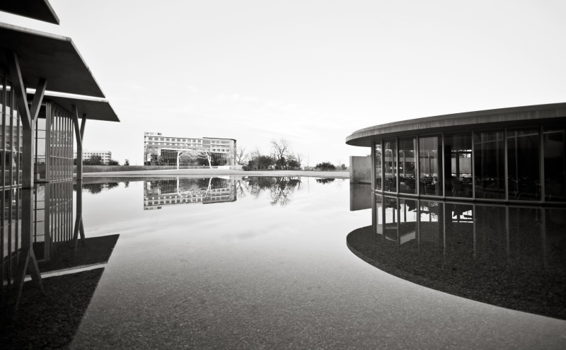 2011, island, reflection, city, United States of America, building exterior, symmetry, sky, united states, Museum, 5K, no people, West Texas, outdoors