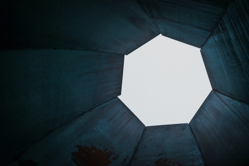no people, nature, concrete, city, united states, built structure, outdoors, clear sky, black, directly below, geometric shape, close-up, sky, building exterior