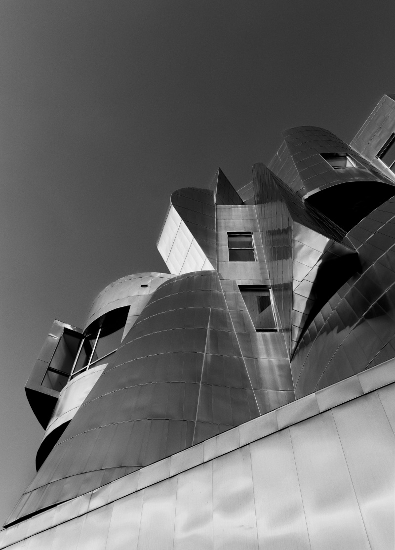 city, architecture, architectural feature, united states, the frederick r weisman art museum, low angle view, pattern, office, clear sky, building exterior