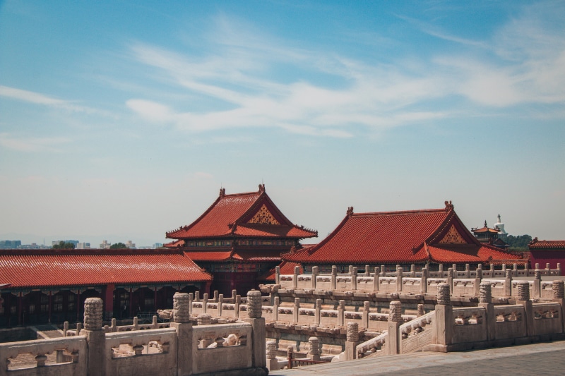 residential district, summer, architecture, religion, cloud - sky, building, ancient, roof, built structure, beijing, old, history, building exterior, china