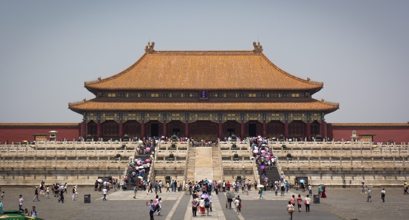 built structure, place of worship, leisure activity, outdoors, sky, travel, china, crowd, tourism, building exterior, history, architecture, religion, women