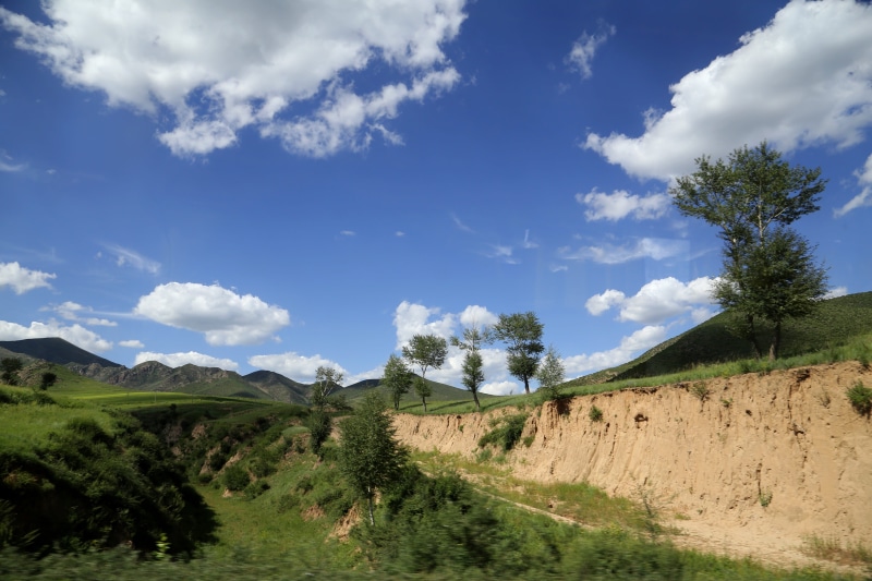 Cloud, semi-arid, nature, sky, Scenery, Badaling, the scenery, field, growth, sunlight, green Color, 5K, blue, rural Scene, cloud - Sky, tranquil scene