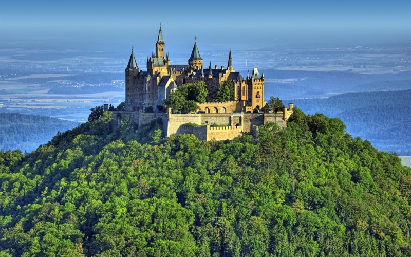Castle, Forest, Germany, 2K, Mountain, Hohenzollern