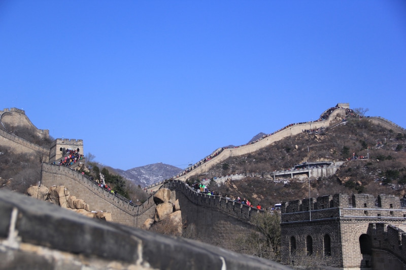 clear sky, ancient, day, city, building, outdoors, wall - Building Feature, jinshangling, building exterior, nature, the city walls, china - East Asia