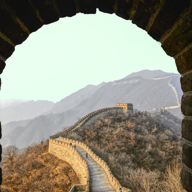 mountain range, travel, mutianyu, ancient, tranquil scene, arch, sky, nature, tree, section, wall, mountain, history, landscape, travel destinations, ancient civilization