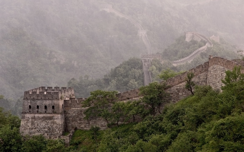 ancient, day, tree, beijing, wall, 2K, old, nature, travel, plant, olympusc‑8080widezoom, no people, olympus, old ruin, photography, foggy, fog, scenics - nature