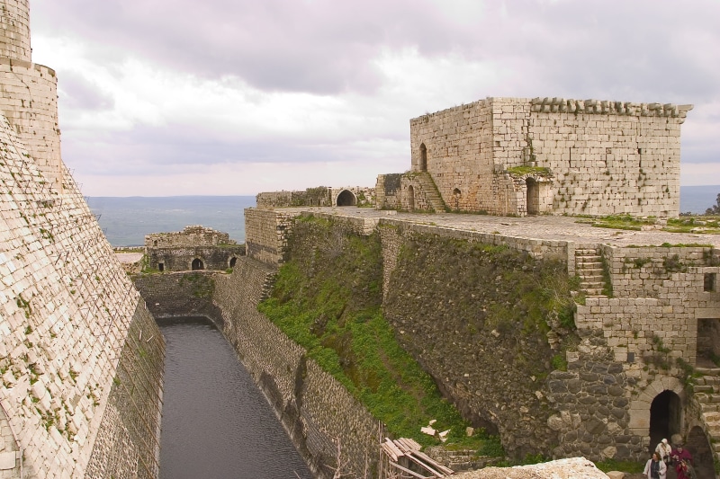 travel, travel destinations, cloud - sky, ancient civilization, wall, tourism, surrounding Wall, fort, history, syria, architecture, archaeology, old, the past