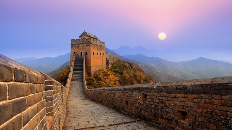 atjinshanling, 1080P, nature, outdoors, wall, ancient, fortified wall, architecture, sky, ancient civilization, atjinshanling greatwall, stone wall, travel destinations