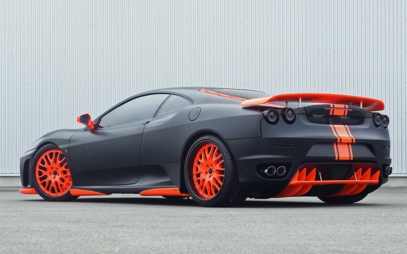 no people, land vehicle, Hamann, 1080P, black, coupe, sports car, sports race, car, Ferrari, street, professional sport, speed, wheel, sport, Ferrari F430 Black Miracle