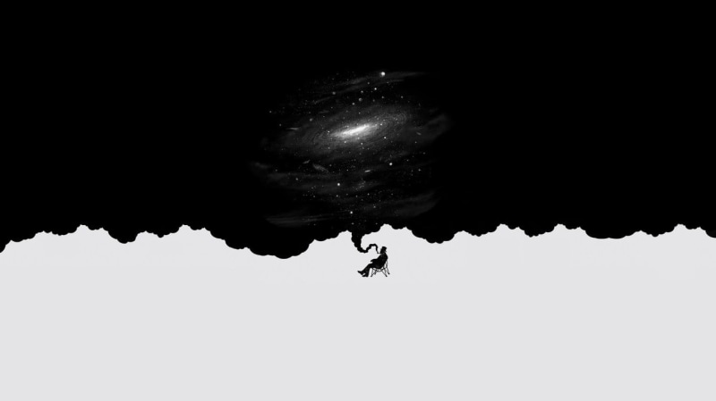 climbing, white, night, men, universe, unrecognizable person, silhouette, black, outdoors, cold temperature, sport, effort, sky, galaxy, one person, leisure activity