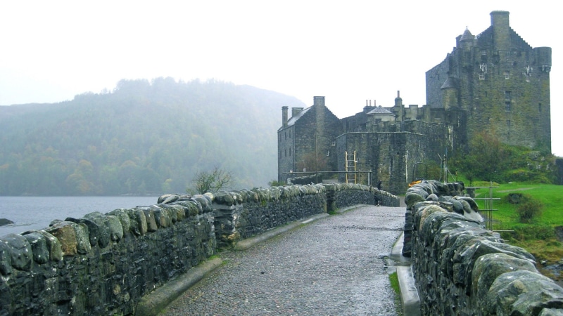 arquitectura, castillo, camino, escocia, 1080P