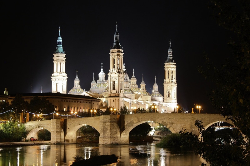 del, 1080P, pilar, arquitectura, ebro, puente, zaragoza, rio, catedral