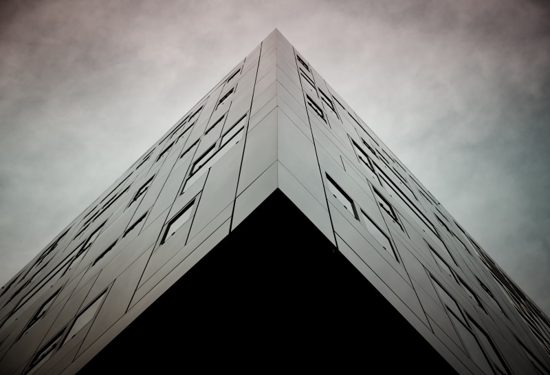 architecture, city, abstract, line, outdoors, directly below, bottom view, concrete, built structure, corner, sky, vienna, building exterior, minimalism