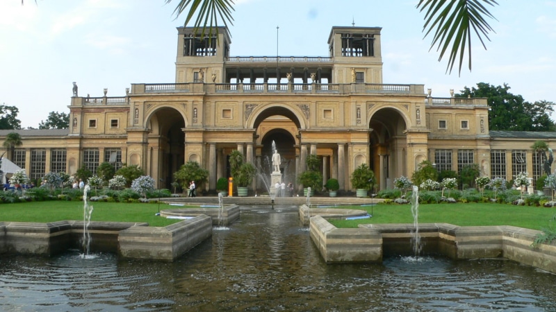 arquitectura, 1080P, palacio, fuente, jardin