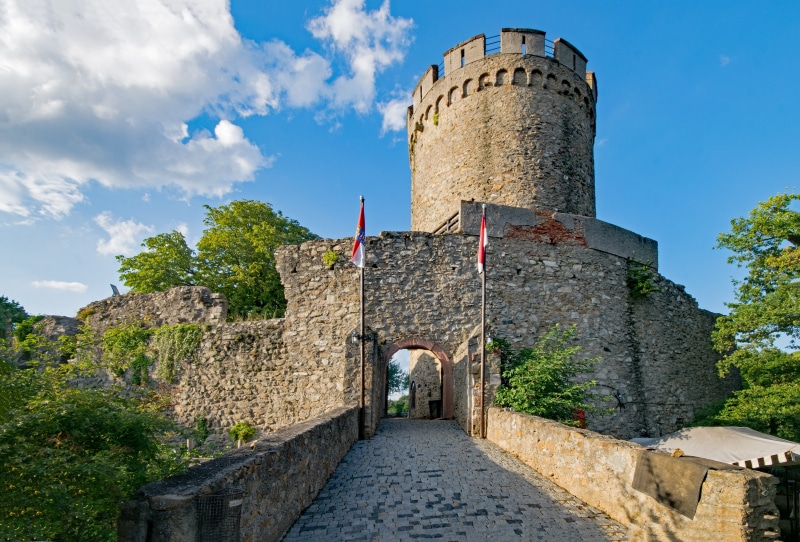 stone wall, built structure, sky, medieval, wall, building, fort, travel, castle, germany, stone material, bickenbach, nature, no people, old, the past