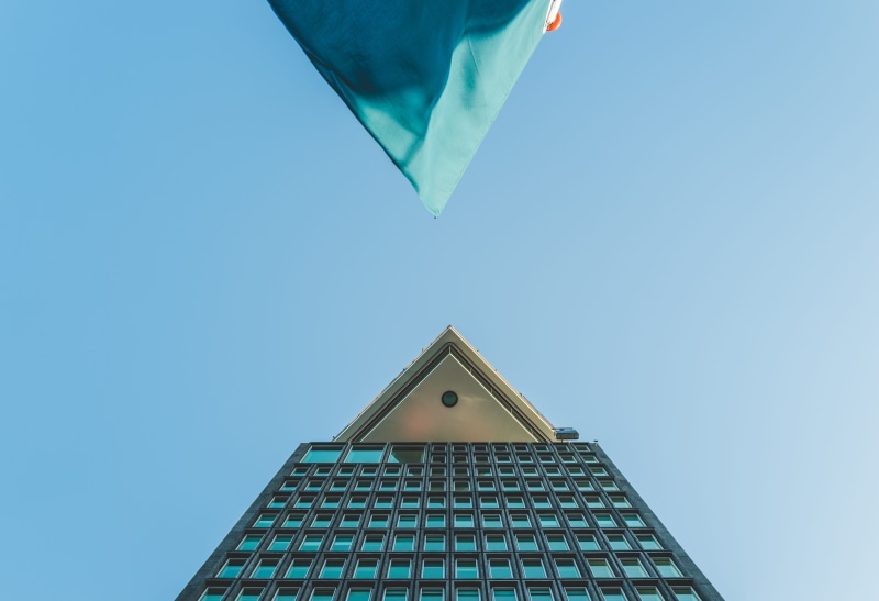 city, architecture, low angle view, triangle shape, tall - high, building exterior, rooftop, office, abstract, building, tourism, directly below, symbol
