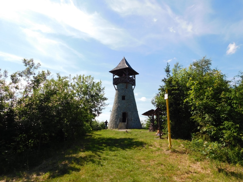 trees, country, cloud - sky, building exterior, tower, sunlight, tree, architecture, lookout bobovec, plant, day, the sky, no people, 4K, trip, built structure