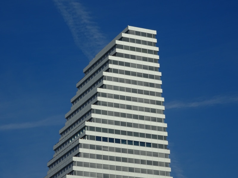 places of interest, lookout, office, tower, clear sky, built structure, homes, view, roofs, sky, day, 5K, building, perspective, clouds, blue, architecture
