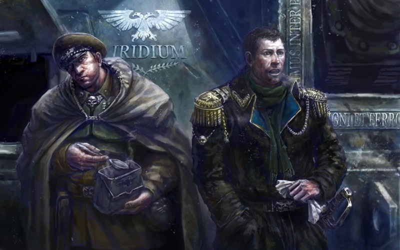 men, Warhammer 40,000, people, 720P, social issues, standing, portrait, law, indoors, two people, smiling, night, communication, clothing, waist up, three quarter length