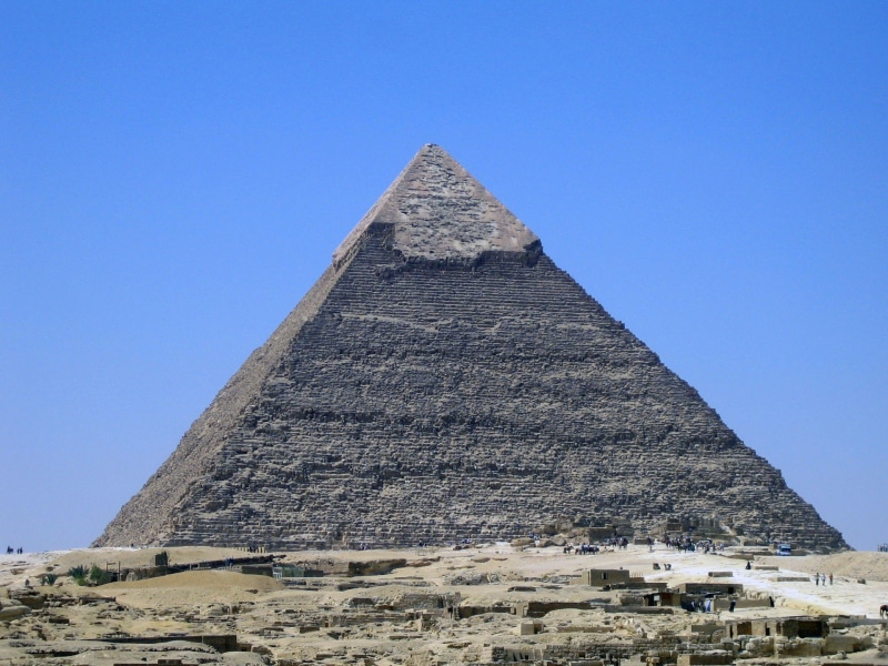 archaeology, pyramid, nature, outdoors, gizeh, desert, low angle view, sky, ancient history, wonder of the world, pyramid of chefren, pharaonic, travel