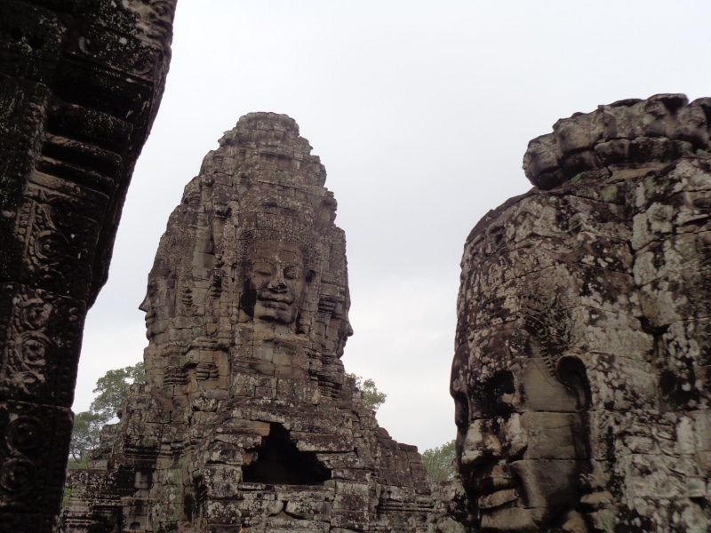wat, seven wonders of the world, no people, 5K, temple, the past, place of worship, history, ancient civilization, architecture, religion, Cambodia, low angle view