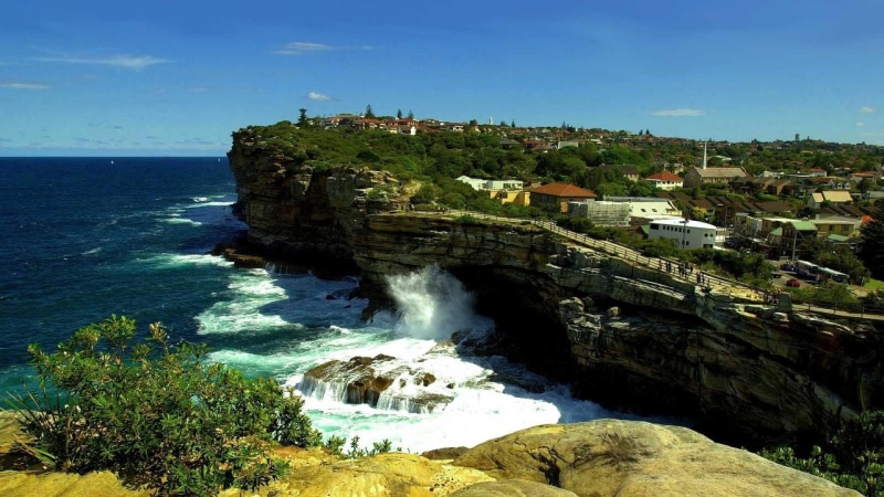park, sydney, serf, coast, australia, nature and landscapes, 1080P, town, gap, cliff