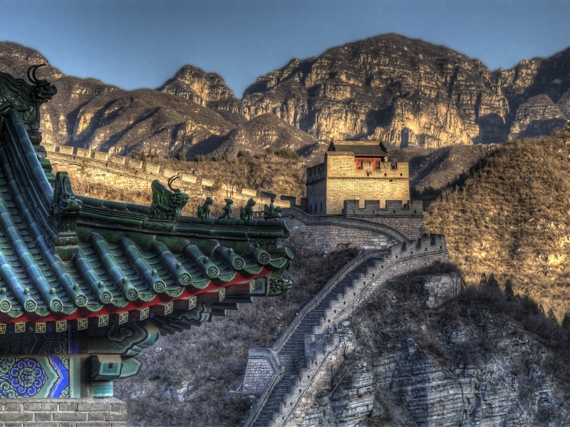 beijing, ancient civilization, structure, masonry, history, architecture, building, roof tile, outdoors, mountain, no people, 2K, tourism, old, sky, building exterior