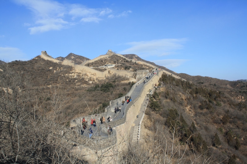4K, mountain, non-urban scene, lifestyles, people, travel, travel destinations, outdoors, the great wall, attractions, china, nature, sky, mountain range