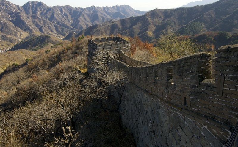 surrounding wall, Asia, great, fort, 4K, outdoors, history, building exterior, nature, Wall, scenics - nature, beijing, the past, landscape, travel destinations