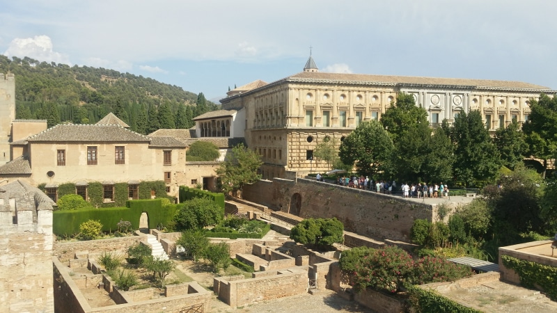 andalusia, built structure, granada, nature, day, moorish, arabic, tourism, tree, history, building, travel destinations, plant, alhambra, architecture