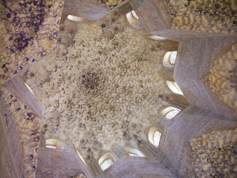 arabic, day, full frame, wood - material, blanket, muslim, built structure, building, orient, indoors, close-up, directly above, dome, famous Place, moors
