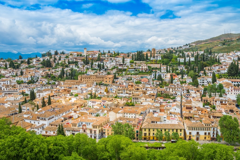 Clouds, Home, Andalusia, 5K, Landscape, Granada, The city, Spain