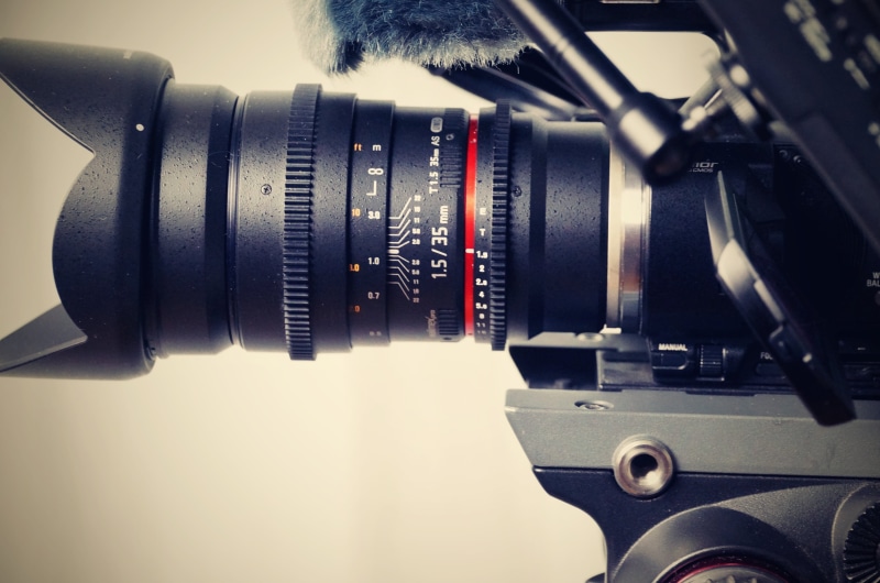 photography, recorder, rode, telephoto, home video camera, film, retro styled, movie set, sony, microphone, close, optics, close-up, filming, lens - eye
