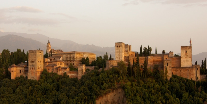 europe, surrounded, photography, architecture, moorish, city, skyscraper, cityscape, landscape, plant, fortress, built structure, tourist attraction, tree