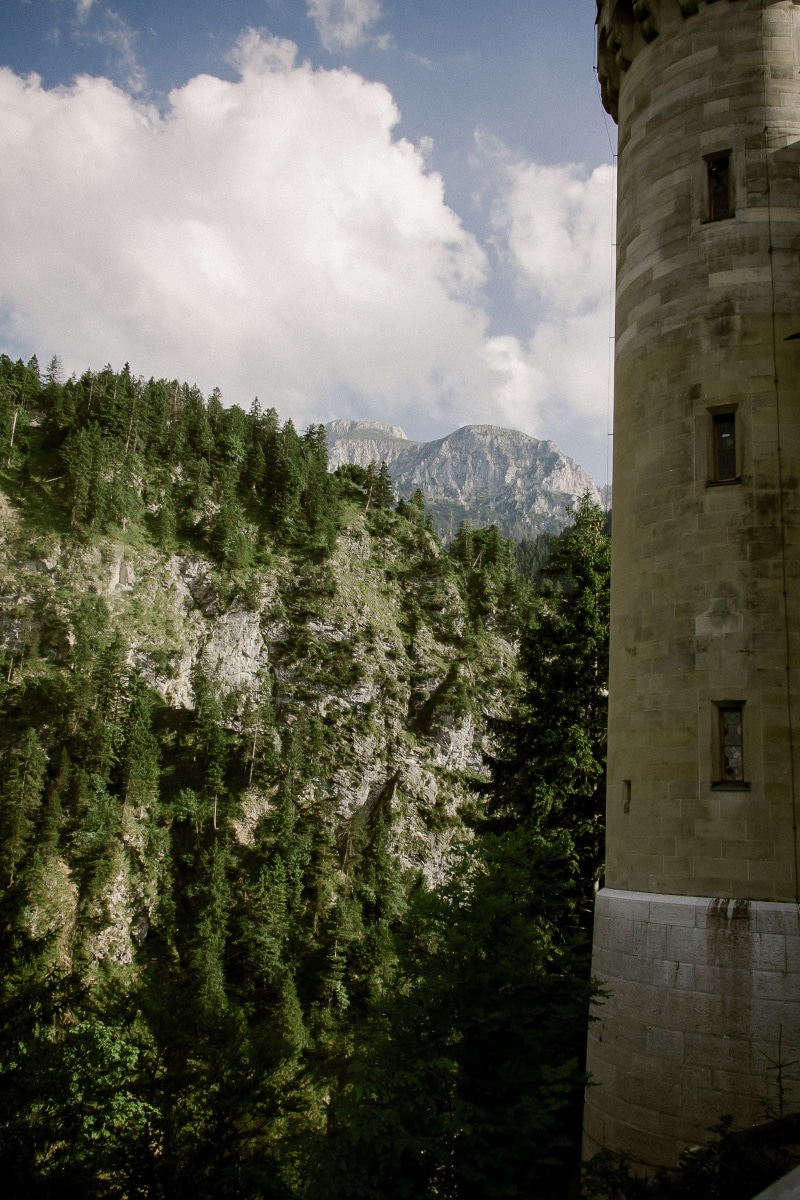 scenics - nature, german, king, plant, alps, famous, fort, pretty, tower, ludwig, nobody, vacation, outlook, hill, clouds, growth, tale, beauty, no people
