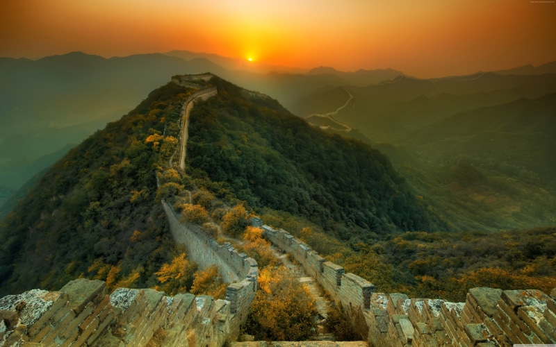 travel, sunset, 5K, Great Wall of China, tourism