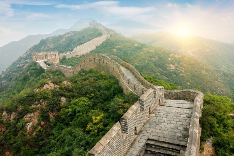 Monuments, Great Wall of China, China, Landscape, Sunrise, 1080P