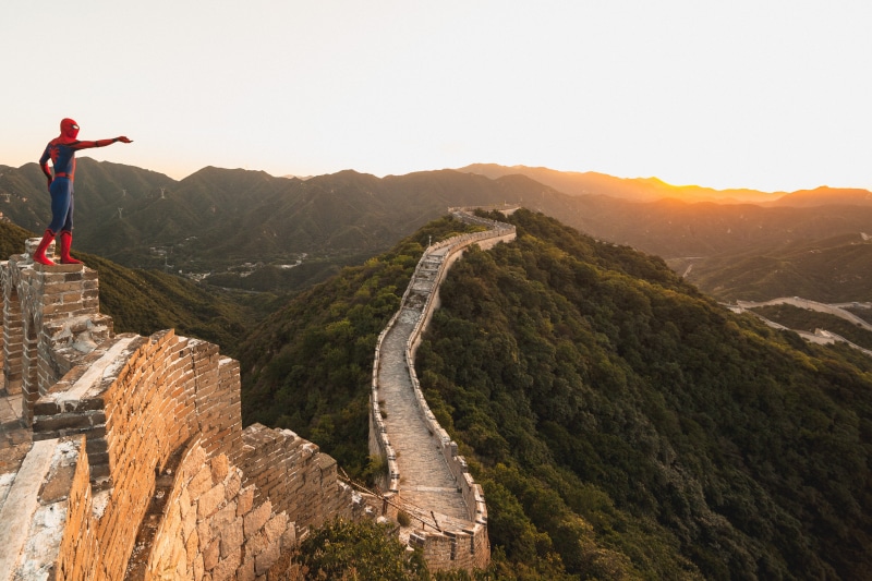 brick, peak, great, landscape, china, the great wall, wall, costume, activity, great wall, outdoors, beauty in nature, adventure, sunrise, scenics - nature