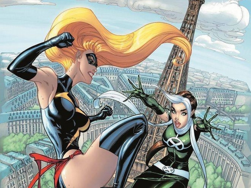 X-Men, avengers vs. x-Men, Marvel Comics, Eiffel Tower, Paris, Ms. Marvel, Rogue (Marvel Comics), 720P