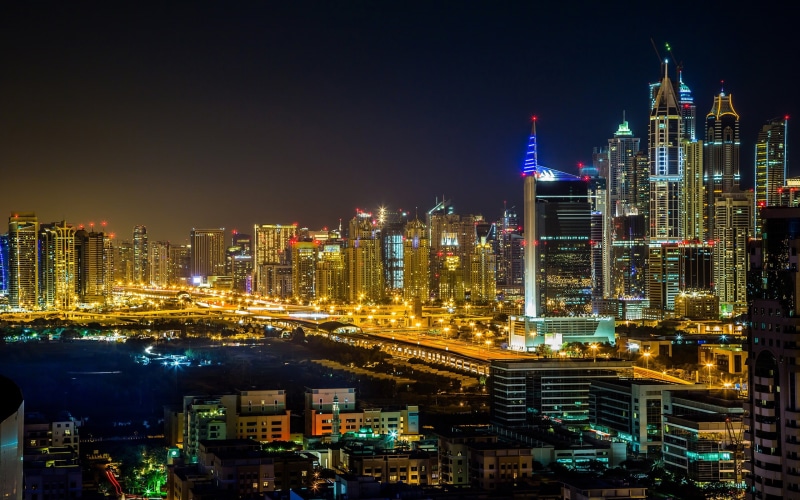 united, houses, dubai, 2K, emirates, cities, arab, megapolis, night