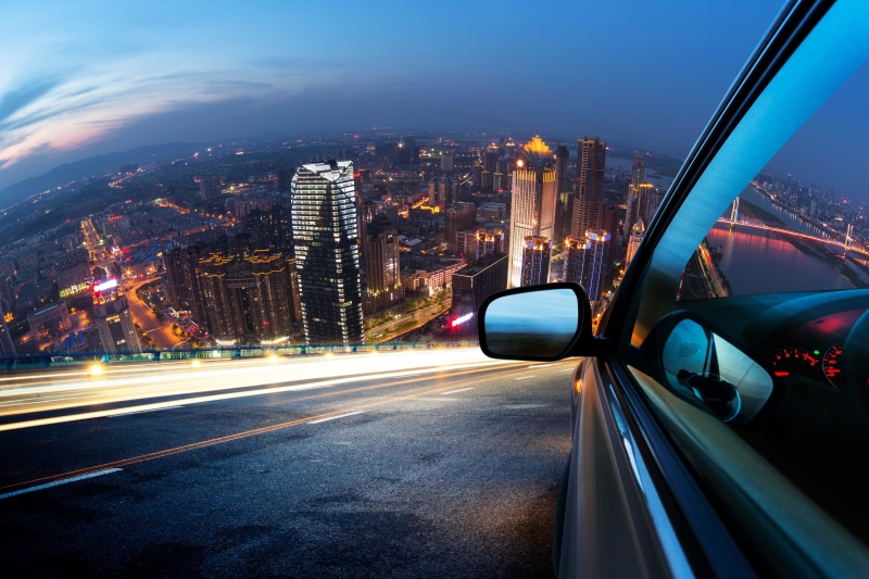 urban Skyline, macro, blurred Motion, street, megapolis, panel, the wheel, outdoors, built Structure, business, car, curve, night, side, multiple Lane Highway