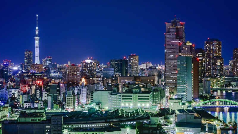 skyscraper, 2K, night, megapolis, tokyo, japan, cities